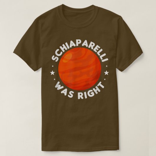 Mars Astronomie Science Space Edeining T-shirt (Design voorkant)