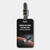 Mars atmosfeer en vluchtige evolutie missie. bagagelabel (Voorkant verticaal)