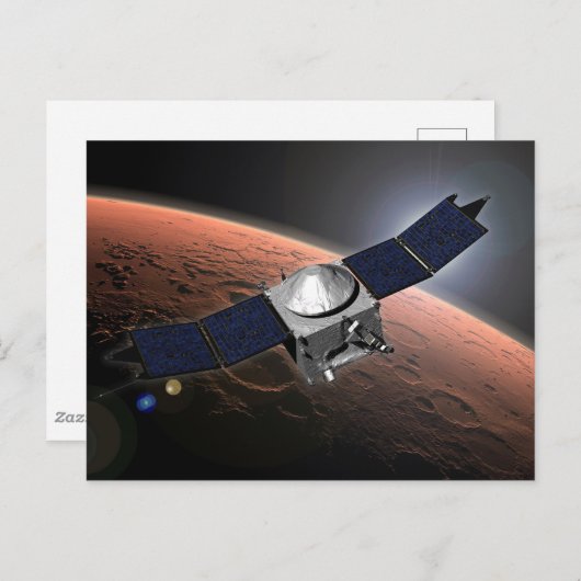 Mars atmosfeer en vluchtige evolutie missie. briefkaart (Voorkant / Achterkant)