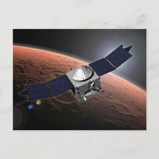 Mars atmosfeer en vluchtige evolutie missie. briefkaart (Voorkant)