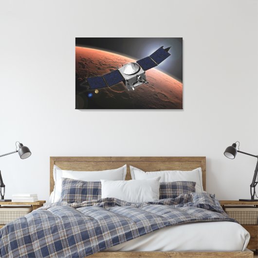Mars atmosfeer en vluchtige evolutie missie. canvas afdruk (Insitu (Slaapkamer))