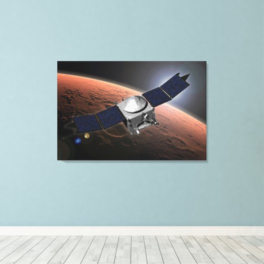 Mars atmosfeer en vluchtige evolutie missie. canvas afdruk (Insitu (Houten vloer))