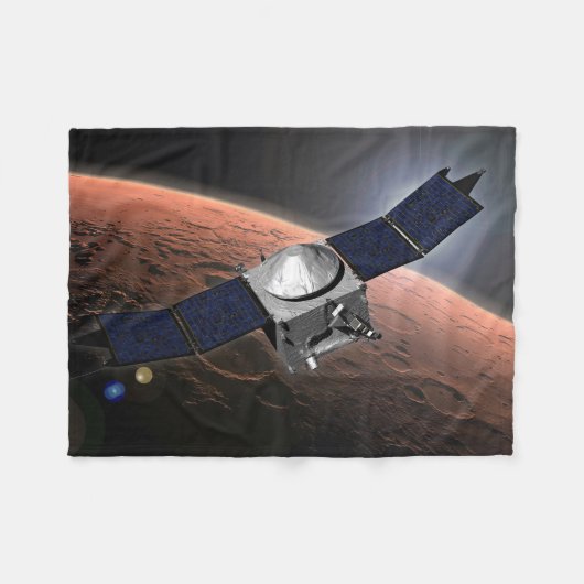 Mars atmosfeer en vluchtige evolutie missie. fleece deken (Voorkant (Horizontaal))