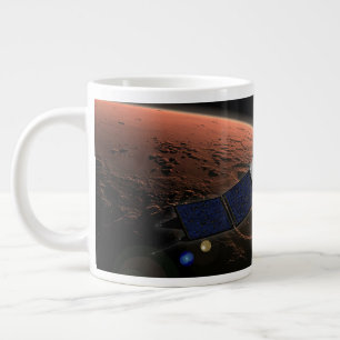 Mars atmosfeer en vluchtige evolutie missie. grote koffiekop