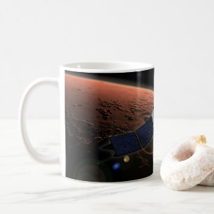 Mars atmosfeer en vluchtige evolutie missie. koffiemok