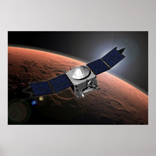 Mars atmosfeer en vluchtige evolutie missie. poster (Voorkant)