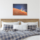Mars atmosferische entry ruimtevaartuig canvas afdruk (Insitu (Slaapkamer))