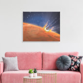 Mars atmosferische entry ruimtevaartuig canvas afdruk (Insitu (Woonkamer))