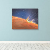 Mars atmosferische entry ruimtevaartuig canvas afdruk (Insitu (Houten vloer))