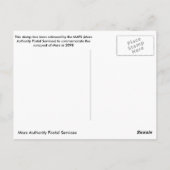 Mars Authority Postal Services Briefkaart (Achterkant)