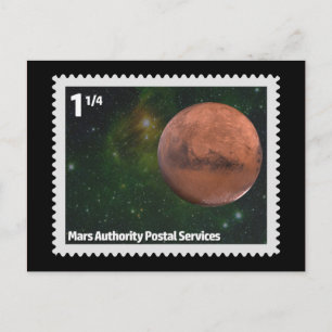 Mars Authority Postal Services Briefkaart