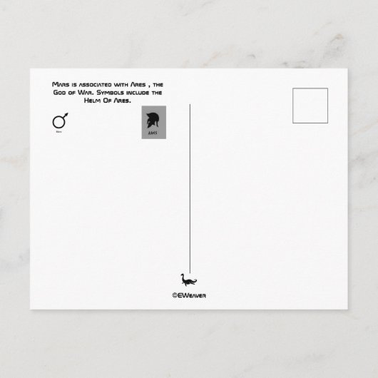 Mars-Briefkaart Briefkaart (Achterkant)