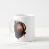 Mars Crimson Orbit Hemels Planeet Mok (Voorkant links)