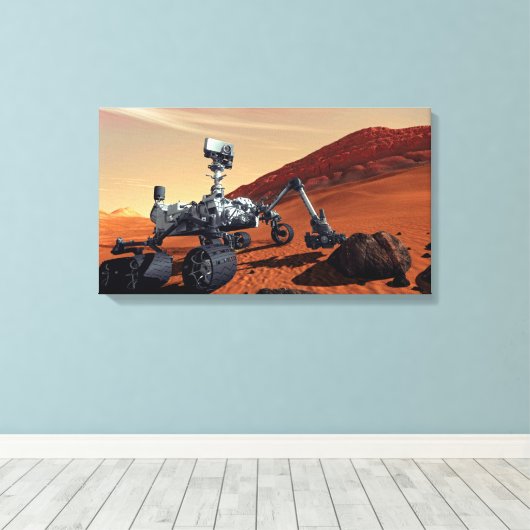 Mars Curiosity Rover Canvas Afdruk (Insitu (Houten vloer))