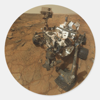 Mars Curiosity Zelfportret Ronde Sticker