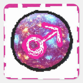 Mars Day Vierkante Sticker