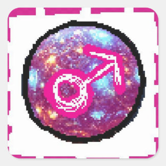 Mars Day Vierkante Sticker