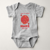 Mars De Rode Planeet Ruimte Geek Zonnestelsel Fun Romper (Voorkant)