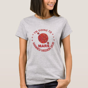 Mars De Rode Planeet Ruimte Geek Zonnestelsel Fun T-shirt