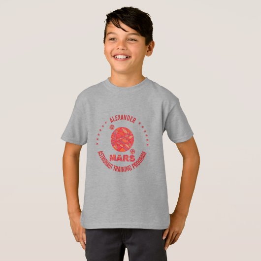 Mars De Rode Planeet Ruimte Geek Zonnestelsel Fun T-shirt (Voorkant volledig)