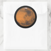 Mars de Rode Planet in de Buitenruimte Ronde Sticker (Tas)