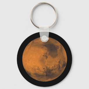 Mars de Rode Planet in de Buitenruimte Sleutelhanger