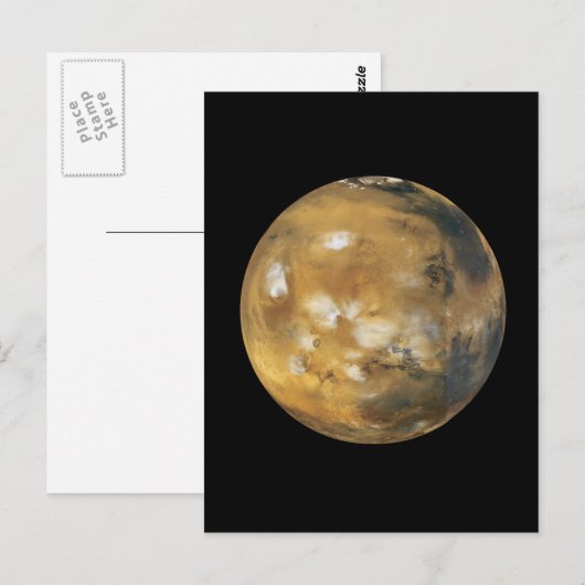 Mars!  Een mooi afbeelding uit de ruimte.  NASA Briefkaart (Voorkant / Achterkant)