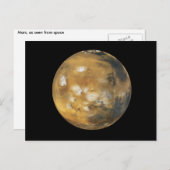 Mars!  Een mooi afbeelding uit de ruimte.  NASA Briefkaart (Voorkant / Achterkant)