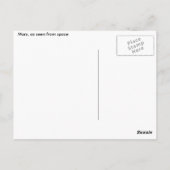 Mars!  Een mooi afbeelding uit de ruimte.  NASA Briefkaart (Achterkant)