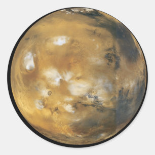 Mars! Een mooi afbeelding uit de ruimte. NASA Ronde Sticker