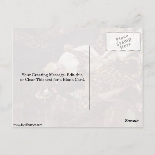 Mars en Venus door Paolo Veronese Briefkaart (Achterkant)