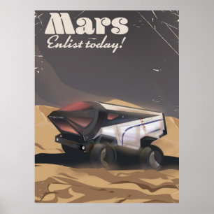 Mars, Enlist vandaag. Poster militaire ruimte