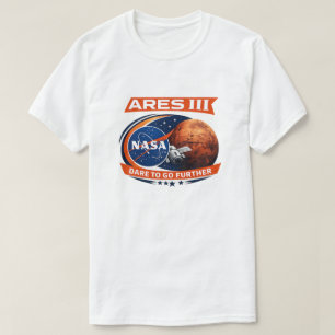 Mars Exploratie Missie Ruimtemedaille Futuristis T-shirt