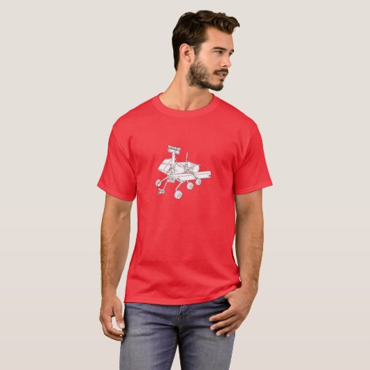 Mars Exploratieronde T-shirt (Voorkant volledig)