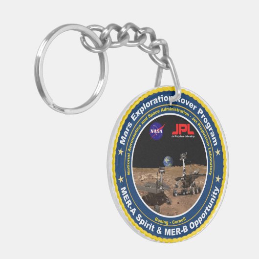 Mars Exploration Rovers: Geest en kansen Sleutelhanger (Voorkant Links)