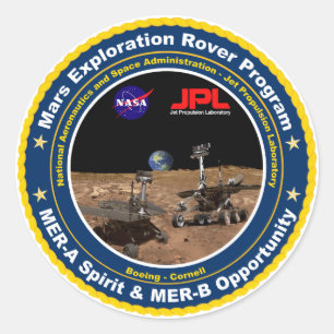 Mars Exploration Rovers: Spirit & Opportunity Ronde Sticker