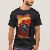 Mars Explorers Gezocht Poster T-shirt (Voorkant)