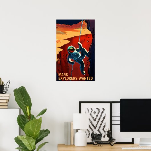 MARS EXPLORERS WILDEN NASA-wervingspropaganda Poster (Thuiskantoor)