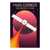 Mars Express - Exploratie van de Mars Ruimtekunst. Foto Afdruk (Voorkant)