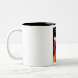 Mars Express - Exploratie van de Mars Ruimtekunst. Tweekleurige Koffiemok