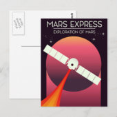 Mars Express - Verkenning van Mars Ruimtekunst. Briefkaart (Voorkant / Achterkant)