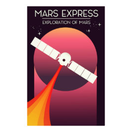 Mars Express - Verkenning van Mars Ruimtekunst. Foto Afdruk