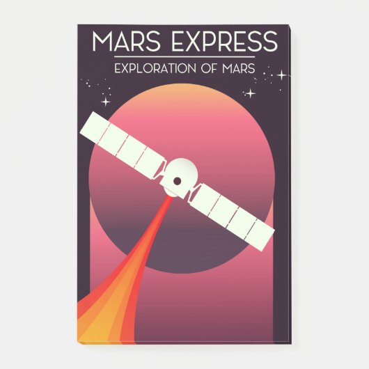 Mars Express - Verkenning van Mars Ruimtekunst. Post-it® Notes (Voorkant)