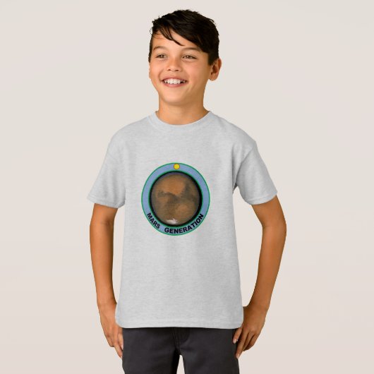 Mars generatie kinder T-shirt (Voorkant volledig)