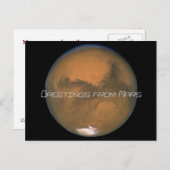 Mars, groeten van Mars Briefkaart (Voorkant / Achterkant)