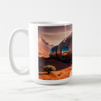 Mars Habitat Alpha – AI Sci-Fi Architectuur Koffiemok