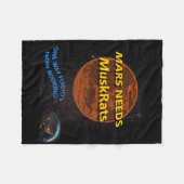 Mars heeft muskusratten Sticker nodig Fleece Deken (Voorkant (Horizontaal))