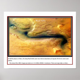 Mars het grootste bekende meer poster