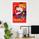 Mars Historic Sight vakantion advertentie ruimteto Poster (Thuiskantoor)