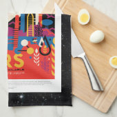 Mars Historic Sight vakantion advertentie ruimteto Theedoek (Quarter Fold)